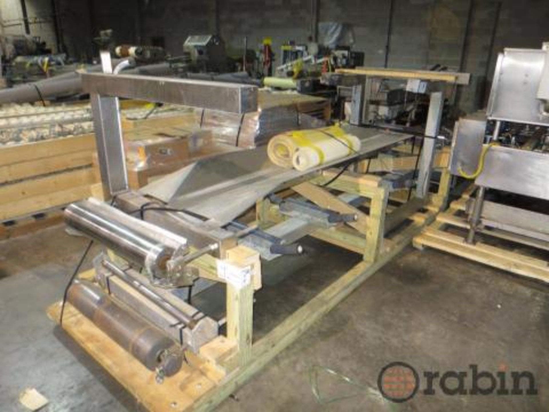 Stainless dough conveyor frame, approximately 30' overall length, stainless frame, without belt [ - Image 3 of 4