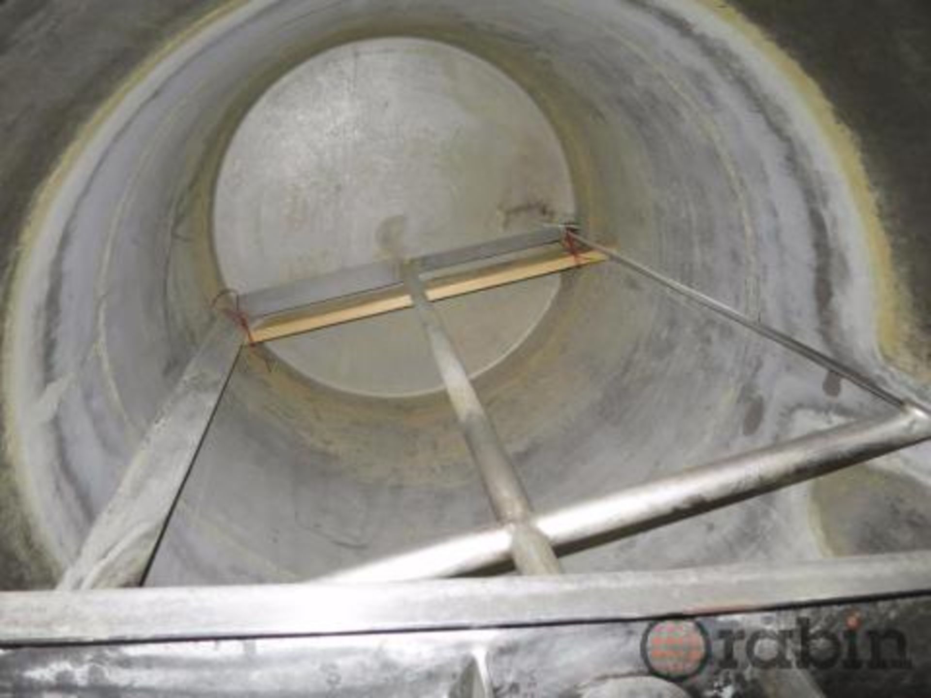 Groen stainless fermenting tank, 470 gal., 54" dia x 82" st. wl., 50 % jacketed wall, SBD, 24" legs, - Image 3 of 4