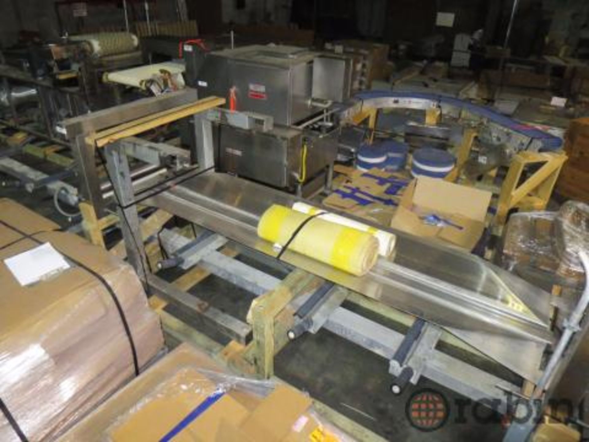 Stainless dough conveyor frame, approximately 30' overall length, stainless frame, without belt [ - Image 4 of 4