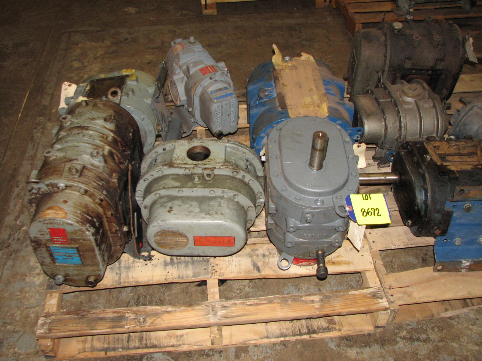 Lot of (12) assorted rotary blowers on (2) pallets [Franklin]
