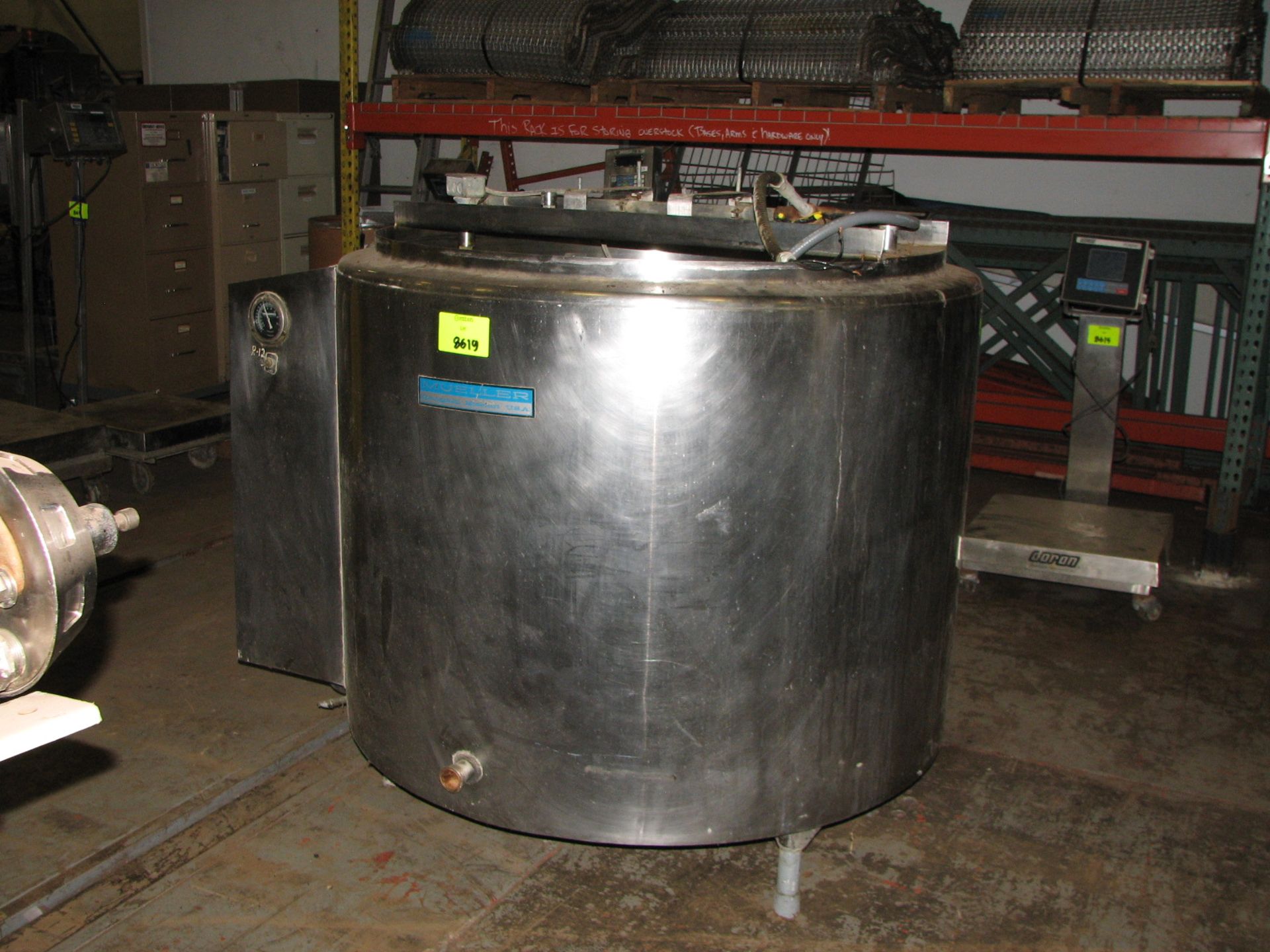 Mueller stainless process tank, model RHP200, s/n 105738 [Franklin]