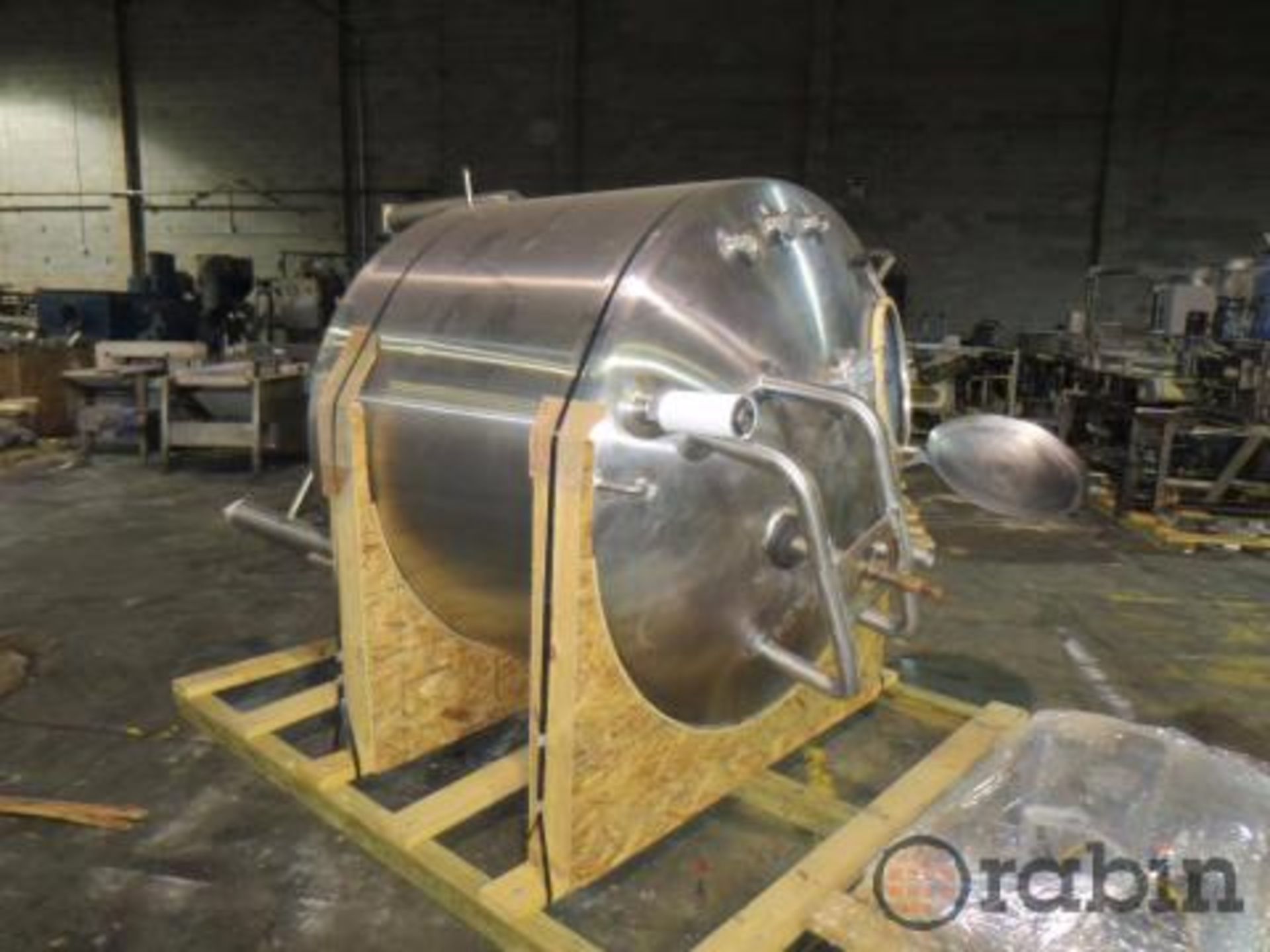 Walker stainless blending tank, 770 gal., model Hi-Mix, S/n WEP-70358, 6' dia x 54" st. wl., Atmos - Image 2 of 5