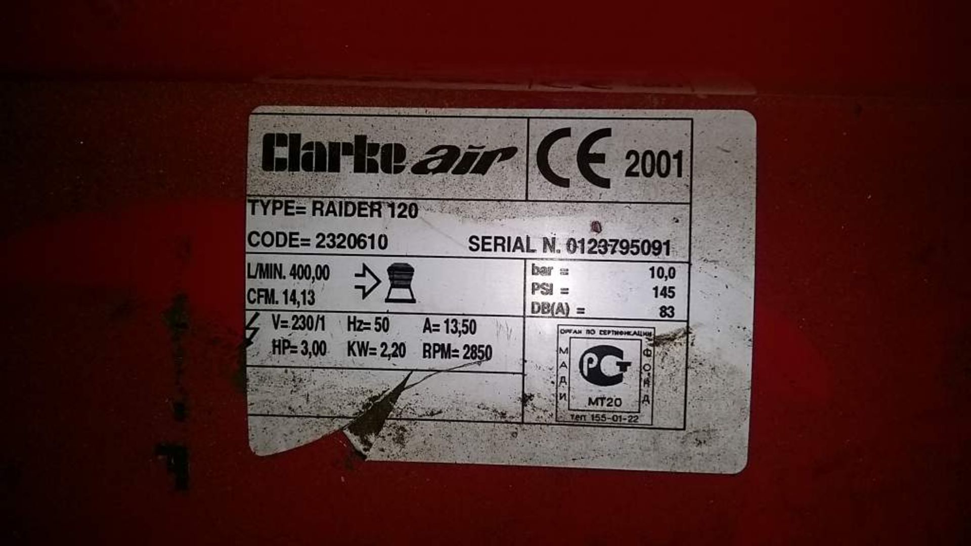 Clarke raider air 120 compressor - Bild 3 aus 3
