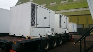 2 x 250kva Syncronised Super Silent Generators in 10' x 8' Flight Pods, 4,500ltr Bunded Fu