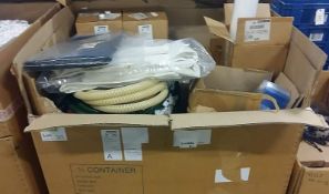 Assorted items - filters, gloves, filter tank screen, waste bags, hoses, valves