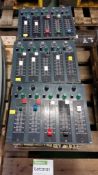 3x Audio mixer control panels