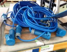 6x Mennekes 16A 200-250v extension cables