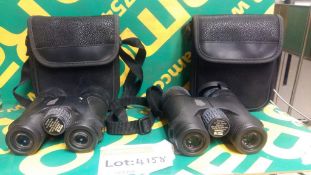 2x Pyser E8x42RM binoculars with case