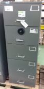 Mosler combination 4 drawer filing cabinet (combination unknown)