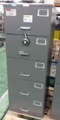 Mosler combination 4 drawer filing cabinet (combination unknown)