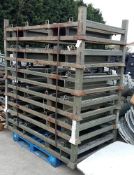 6x Metal storage pallet bases