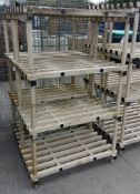 2x Plastic shelving sections