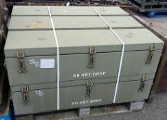 6x Metal storage crate