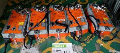 5x Belimo SF24A spring return actuators