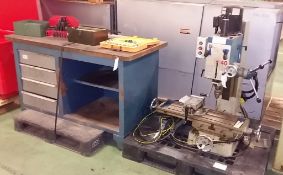 Milling machine - model ZX-40, tooling, workbench