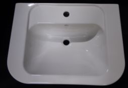 1 x Vitra Retro 65cm 1 Taphole Washbasin, White, 5151B003-0001