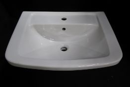 1 x Vitra Form 300 60cm 1 Taphole Washbasin, White, 5242-003-0999
