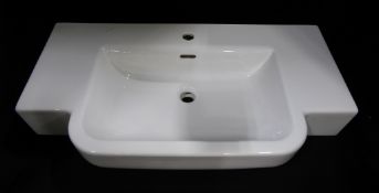 1 x Laufen Form 90cm Countertop Wash Basin 1 Taphole, White, Model 813673.000.104.1
