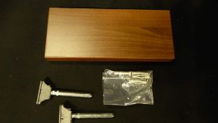 1 x Laufen Open 380mm Shelf With Hidden Fixings, Walnut, Model 4.1500.1.030.544.1