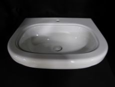 1 x Laufen LB3 Classic Washbasin 60cm 1 Taphole, White, Model 8016840001041