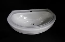 7 x Archiade Neo Classica Semi Inset Washbasin 1 Taphole 580 x 435mm, White