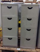 2x 4 Drawer filing cabinet