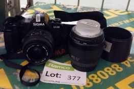 Sigma SA-300 camera, 35-80mm lens, 70-210mm lens