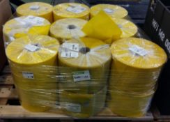 18x Tinted Yellow polythene sheeting - 207mm x 144m