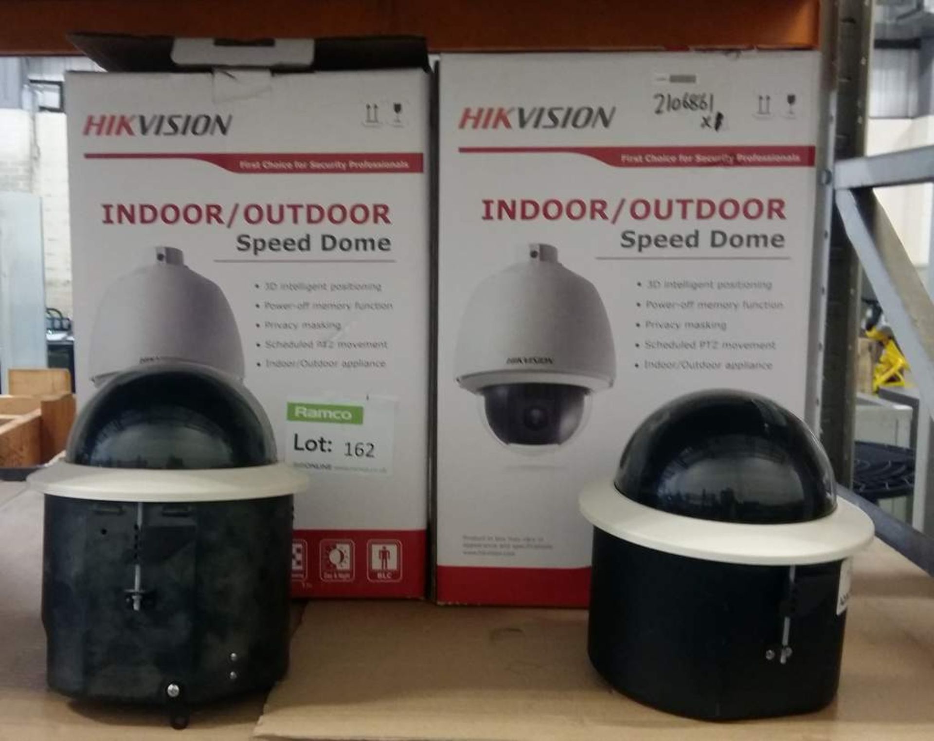 2x Hikvision indoor/outdoor speed dome housing
