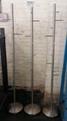 3x Metal coat stands