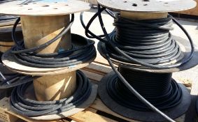 4x Reels of cable (unknown length)