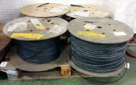 4x Reels of cable (unknown length)