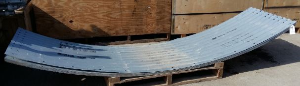 21x Corrugated galvanised steel curved roofing sections