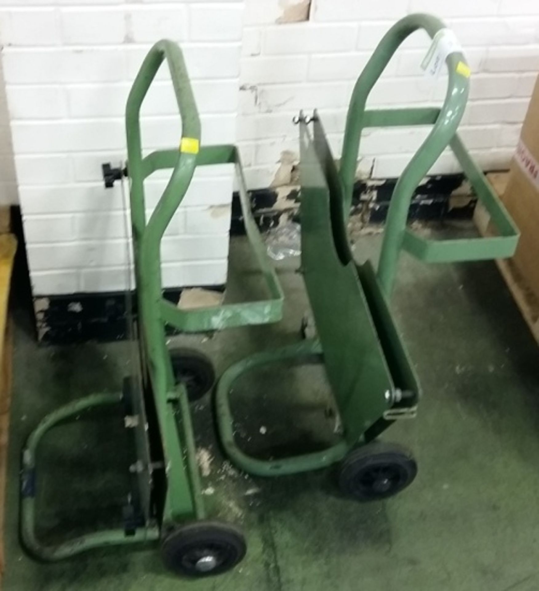 2x Pallet strapping trollies