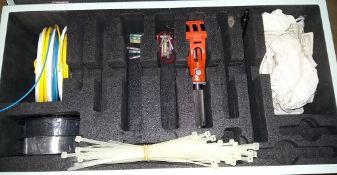 Emergency cable repair kit in carry box