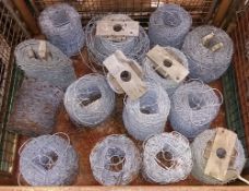 15x reels of barbed wire (unknown lengths)