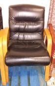 Leather reception chair