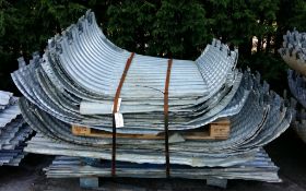 Corrugated sheet curved roof & straight panels