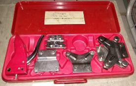 Pipe forming tool kit in metal case
