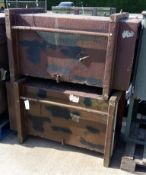 2x Metal storage containers