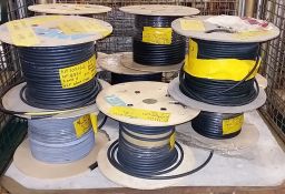 9x Reels of cable (unknown length)