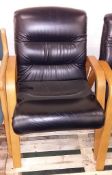 Leather reception chair