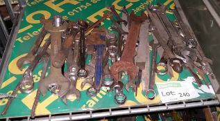 Hand tools - spanners, files, saw blades