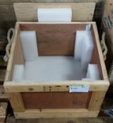 Wooden storage box with lid