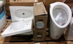 2 x Laufen Talux Sink / 1 x Laufen Lima Urinal