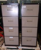 2x 4 drawer filing cabinets