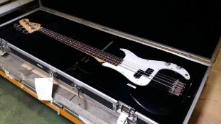 Fender 4 string bass guitar in carry case