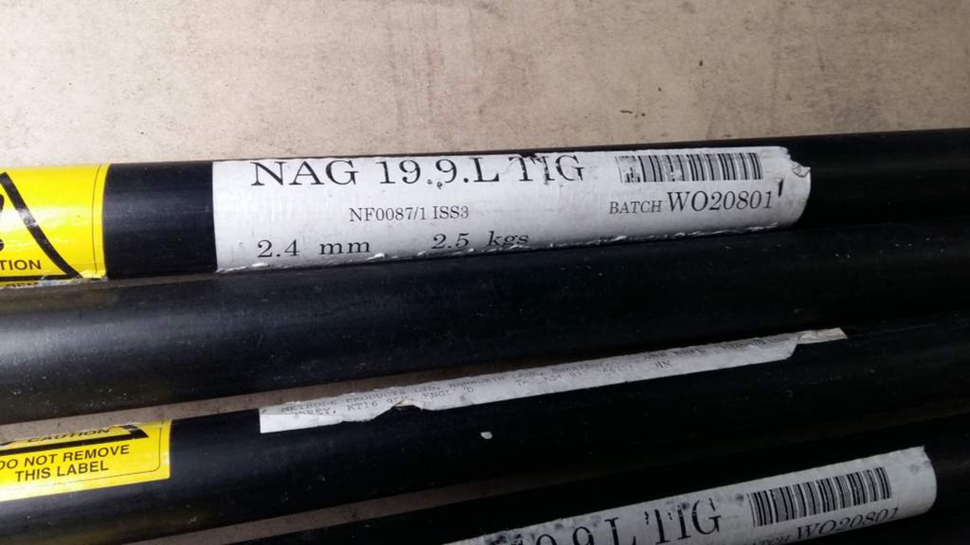 Welding rods - MAG 19.9.L TIG - 2.4mm - 2.5kgs - 5 packs - Image 2 of 2