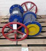 2x RIght angle steam stop valve