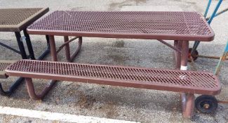 Modular metal picnic table